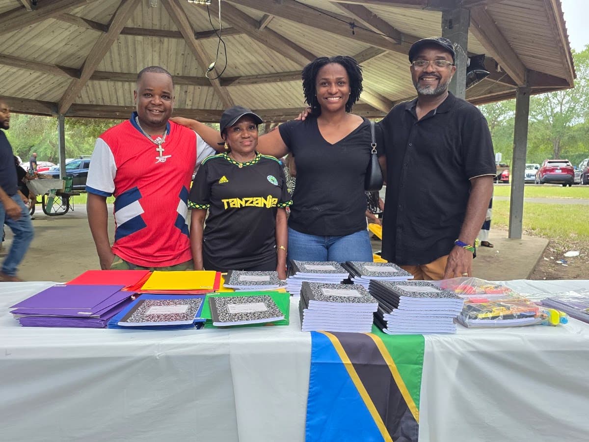 THC leadership, left to right: PR Cassius, President Leyla, Secretary Neema, and VP Mvungi